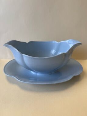 Vintage 1950’s Johnson Bros. Greydawn Ceramic Light Blue Gravy Boat.